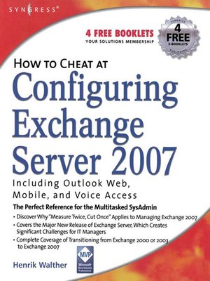 cover image of How to Cheat at Configuring Exchange Server 2007